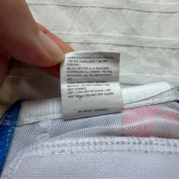 Design Lab Lord & Taylor Nautical Stripe Convertible Bandeau Bikini Top, S - Picture 10 of 10